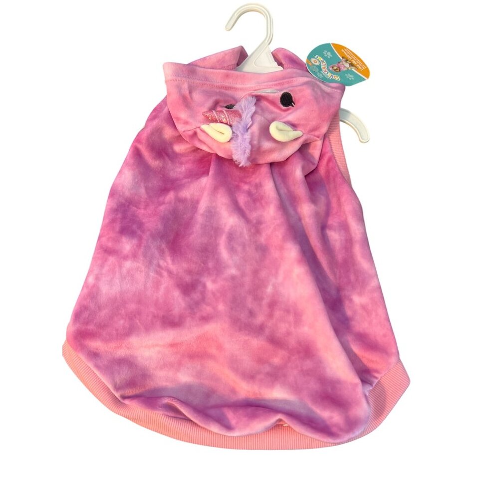 Squishmallows Lola Unicorn Pet Dog Hoodie Costume Tie Dye Purple Sz Medium NWT